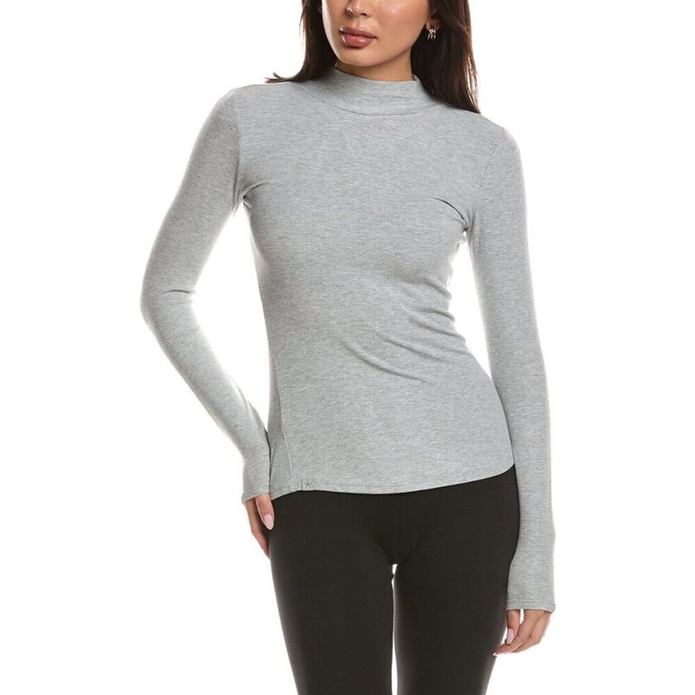 Barefoot Dreams Womens Malibu Collection Ultra Soft Rib Mock Neck Pullover,